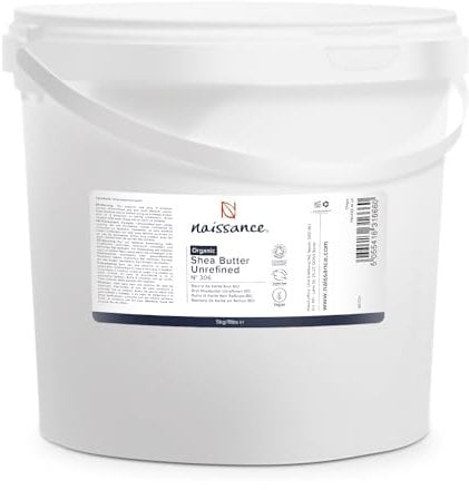 Naissance Organic Shea Butter Unrefined (No. 306) - 5kg - Pure, Raw, Natural, Vegan - for Skin, Hair, Lip Balms, Body Butters, Moisturiser