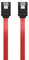 Ewent Cavo SATA III, Velocità 6Gbits con Clips in metallo, SATA L-Type, Rosso, 0.7 m