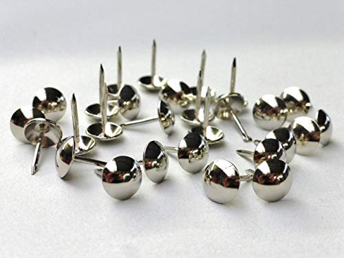100 X Upholstery Nails/Studs/Tacks/PINS - Chrome Silver Nickel Free P