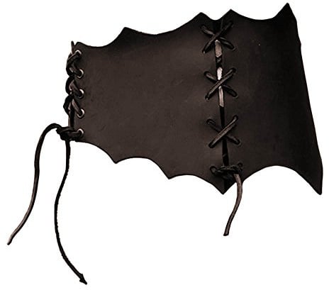 Battle-Merchant Mittelalterlicher Schnürmieder-Gürtel aus Leder | Damengürtel, Wikinger Leder-Mieder, LARP, Fantasy-Cosplay