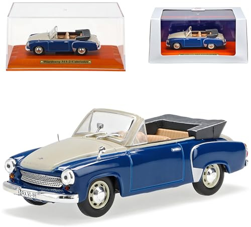 Atlas Wartburg 311/2 Cabriolet Blau Beige 1956-1960 1/43 Modell Auto