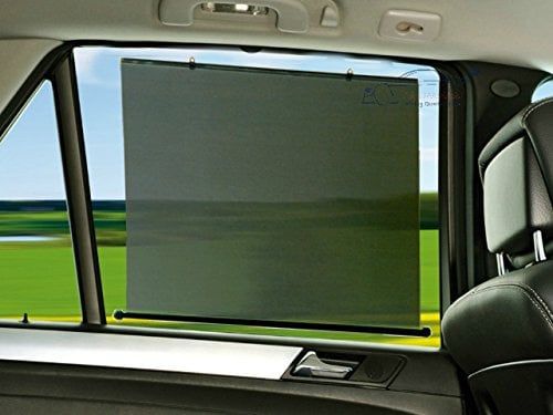 XtremeAuto® 45cm wide x 58cm long, Car Window Roller Blind Shield/Shade. TWIN PACK. UV Protection for Children, Baby, Pets.