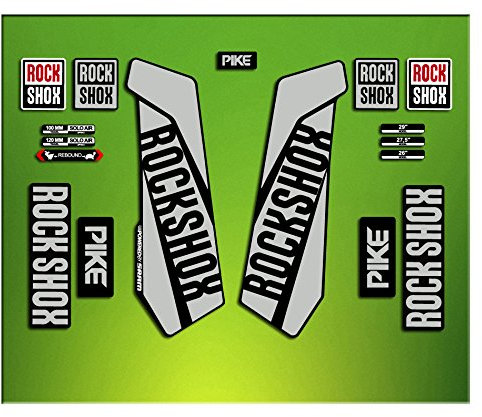 Pegatinas HORQUILLA Rock Shox Pike 2016 ELX24 Stickers Aufkleber AUTOCOLLANT Decals Bicicleta Cycle MTB Bike 26 Y 27.5 Plata/Silver