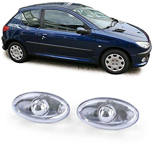 Klarglas Seitenblinker Chrom für Peugeot 107 206 SW CC 307 407 607 Toyota Aygo