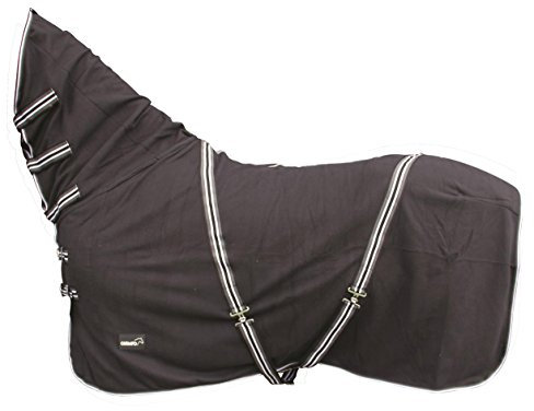 Catago Fleece-Teppich mit Hals, Fleeceteppich mit Hals, 135 cm, Schwarz, 135 cm