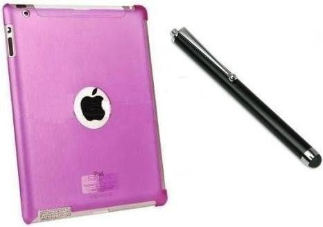 itronik® Akkudeckel Backcover Schutzhülle pink lila für Apple iPad 2 Case Schutz Hülle Etui + Soft Touch Eingabestift Stylus Pen Stift