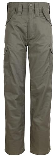FORT - Combat Trousers - Cargo Trousers - Work Trousers for Men - Multi Pockets - Removable Drawcords - Mens Work Trousers Green