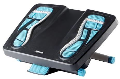 Fellowes 8068001 Fußstütze Energizer verstellbar mit Reflexzonen-Massageoberfläche, schwarz