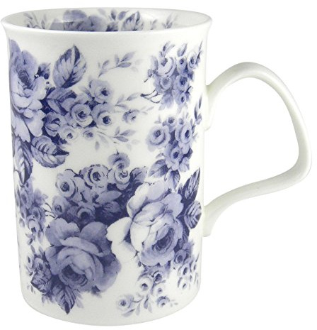 Roy Kirkham Blue Rose English Chintz Coffee or Tea Mug Fine Bone China by Roy Kirkham