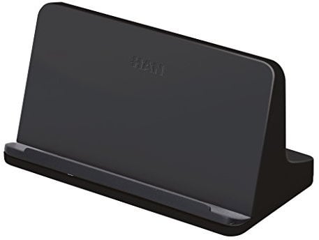 HAN Tablet Halterung i-Line, Tablet Ständer für das Büro mit Soft-Grip Aufstellfläche, geeignet für alle gängigen Tablets, 92140-13, schwarz