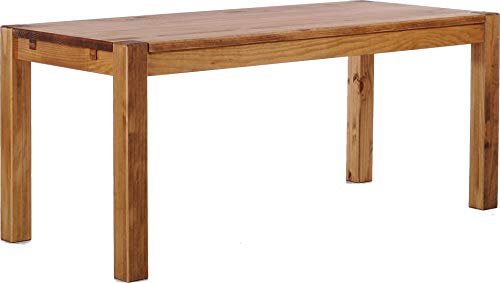 Esstisch Rio Kanto 180x80 cm Brasil Pinie Massivholz Größe und Farbe wählbar Esszimmertisch Küchentisch Holztisch Echtholz vorgerichtet für Ansteckplatten Tisch ausziehbar Brasilmöbel