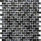 Mosaik Brick Crystal/Stein mix schwarz Glasmosaik Transluzent Transparent 3D, Mosaikstein Format: 15x30x8 mm, Bogengröße: 300x285 mm, 10 Bögen