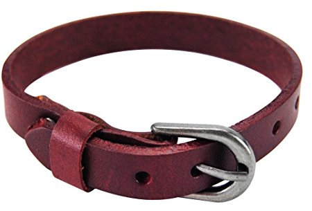 axy LAM15! Lederarmband Leather Bracelet! Surferarmband Schmuck (Rot)