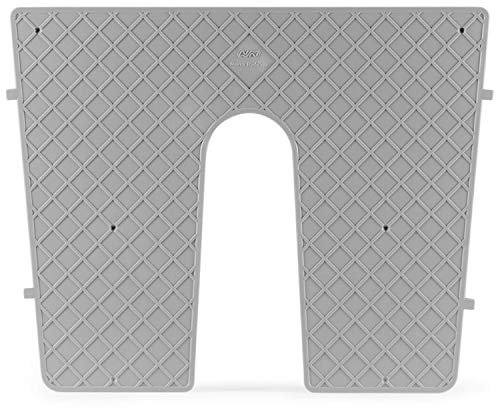 wellenshop Heckschutzplatte für Außenborder 450 x 360 mm Kunststoff Platte Schutz Boot Schlauchboot Spiegel Heck Farbe Grau