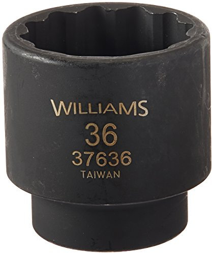 Williams 37636 1/2-inch disco 36 mm estándar de vaso de impacto, adaptador