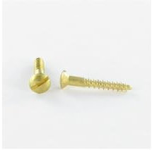 Vite in legno in ottone con testa fresata e bombata TFB spaccata 2 x 12