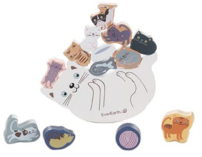 EverEarth Balancierspiel aus nachhaltigem Holz – Lernspielzeug zur Förderung von Geschicklichkeit und Feinmotorik – Umweltfreundliches Spiel für Kinder – EE33944