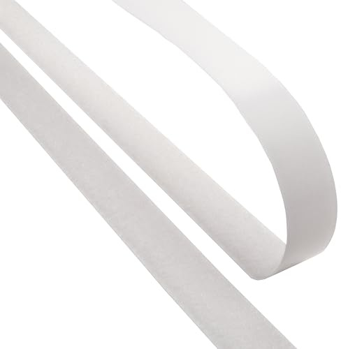 Klettband selbstklebend 25 m | weiß oder schwarz | Breite frei wählbar | Flauschband oder Hakenband (20 mm Flauschband, weiß)