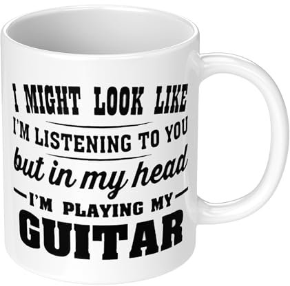 In My Head I'm Playing My (Guitar) Funny Novelty Gift Mug