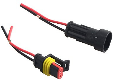 Mintice™ 2-Polig Kabel Steckverbinder Stecker Wasserdicht Schnellverbinder Draht Elektrisch Ausrüstung KFZ LKW Auto