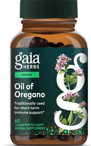 Gaia Herbs Oil of Oregano 230 mg, 60 Vegan Capsules, 60 Servings