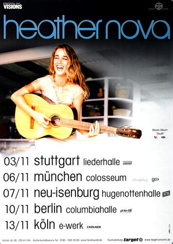 Heather Nova - South, Tour 2001 » Konzertplakat/Premium Poster | Live Konzert Veranstaltung | DIN A1 «
