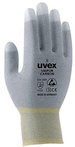Uvex 6055609 Nylon Knitted HS,Unipur Carbon Assembly Glove
