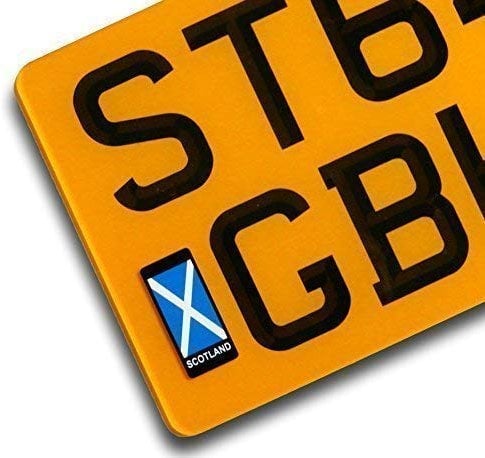 Sticar-it Ltd Scotland Scottish Saltire Badge for Motorbike Motorcycle Number Plate vinyl sticker Road legal
