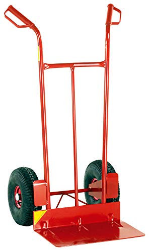 Heavy Duty Sack Truck for Rough Terrain, Sack Trolley with Extra Large Plate, Garden Sack Barrow with Pneumatic Wheels, 400kg Capacity