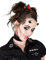 Monster Halloween Hörner Latex Applikation - hautfarben