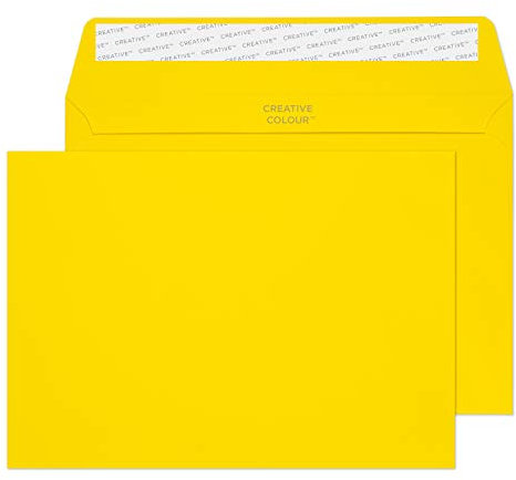 Blake Creative Colour 45303 Farbige Briefumschläge Haftklebung Bananen Gelb C5 162 x 229 mm 120 g/m² | 25 Stück