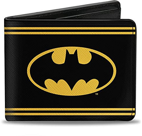 Buckle-Down Herren Bifold Wallet Batman Zweifalten-Geldbörse, Mehrfarbig, 10.1 cm x 8.89 cm