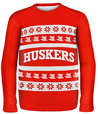 FOCO Nebraska One Too Many Ugly Sweater Extra Large