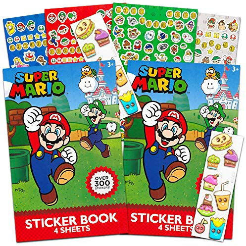 Unbekannt Nintendo Super Mario Aufkleber, Partygeschenk-Packung, über 600 Sticker