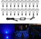 Lot de 20 Lampe de Spot LED Mini Ø18mm Eclairage encastré Inox pour Terrasse Enterré Plafonnier, IP67 Etanche DC12V Lumière Extérieure pour Chemin Escalier Paysage Etape (Bleu)