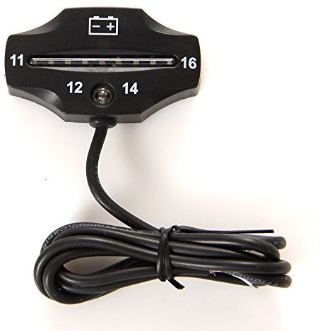 Runleader Indicatore di carica della batteria a LED,Volt.DC12V,Promemoria di batteria scarica - Adatto solo per batteria al piombo,Funziona su carrelli elevatori per auto da golf.