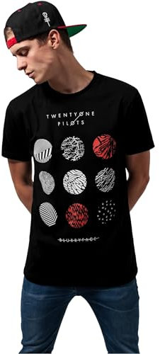 MERCHCODE Jungen Twenty One Pilots Pattern Circles Tee T shirt, Black, XL EU