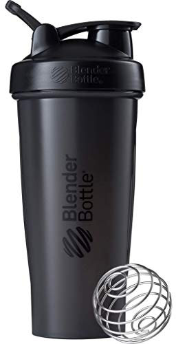 BlenderBottle Classic Loop Shaker mit BlenderBall, optimal geeignet als Eiweiß Shaker, Protein Shaker, Wasserflasche, Trinkflasche, BPA frei, skaliert bis 600 ml, 820 ml, schwarz