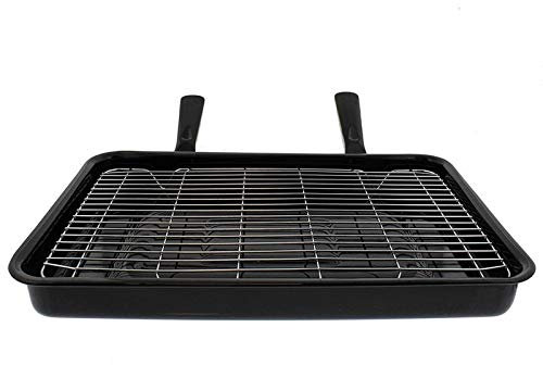 Grill Pan Complete: Belling , Belling Format 600 Series cooker grill pan complete with grid and handles 415mm x 295mm 415mm x 295mm