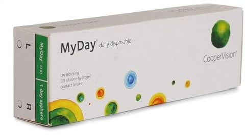 MyDay daily disposable, Tageslinsen weich, 30 Stück / BC 8.40 mm / DIA 14.20 mm / -4.25 Dioptrien
