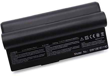 vhbw Batería Compatible con ASUS EEE PC 901, 901 Go, 904, 904HD, 1000, 1000H, 1000H Go, 1000HA, 1000HD, 1000HE, 1000HG Notebook (8800 mAh, 7,4 V, Li-Ion)