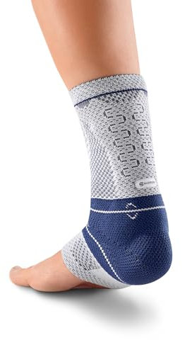 Bauerfeind AchilloTrain Knöchelbandage – atmungsaktive Knit Knöchelbandage für Gezielte Entlastung der Achillessehne ohne die Mobilität einzuschränken – Herren, Titan, 4