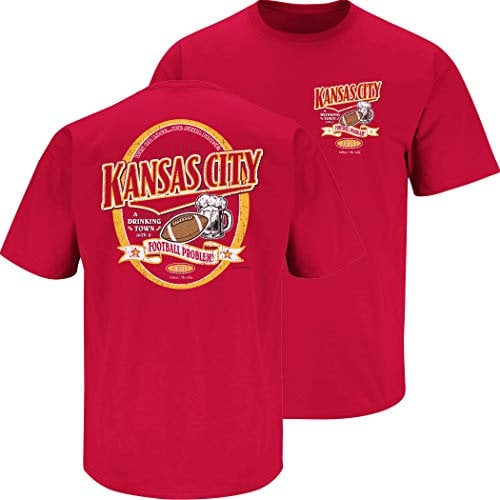 Smack Apparel Kansas City Fußball Fans. Kansas City Trinken roten, T-Shirt (S-5 X), Unisex-Erwachsene Herren Damen, gold, Large