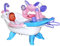 Coloma Puppenbadewanne mit Puppe Badewanne Puppenwanne mit Wickelauflage 58 cm