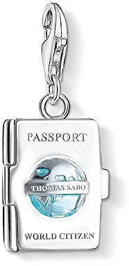 Thomas Sabo Damen Charm-Anhänger Passport Charm Club 925 Sterling Silber 1233-007-17