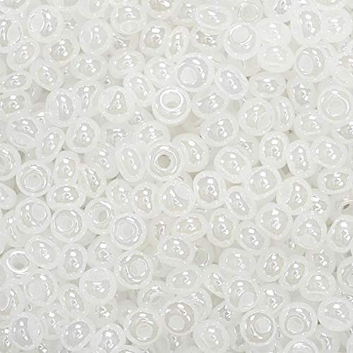 Gütermann / KnorrPrandell 3105008 - Rocailles 2,5mm transparent weiß, 17 g/Dose