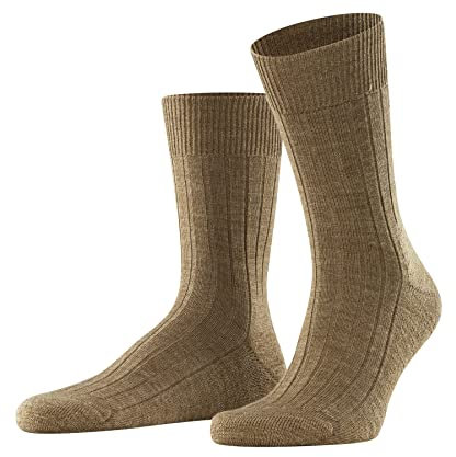 FALKE Herren Socken Teppich Im Schuh M So Wolle einfarbig 1 Paar, Braun Nutmeg Melange 5410, 39-40
