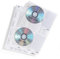 Durable CD/DVD-Hüllen (A4 mit Schutzvlies für 4 CDs/DVDs, aus PP) Beutel à 5 Stück, transparent, 522219