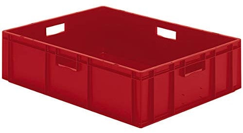 EURO-Behälter | Wände und Boden geschlossen | LxBxH 800 x 600 x 210 mm | Rot | VE 2 Stk