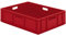 EURO-Behälter | Wände und Boden geschlossen | LxBxH 800 x 600 x 210 mm | Rot | VE 2 Stk